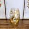 Gilded Smooth Oval Shape Glass Vase Ideal Use for Weddings Receptions or Home Decor